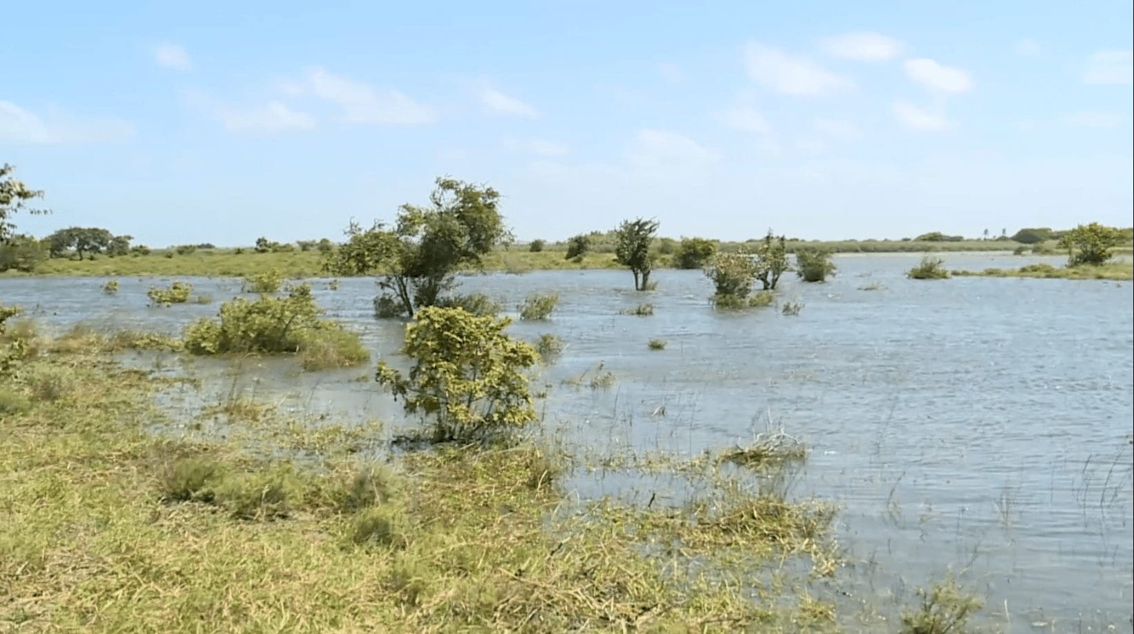 Subida do caudal do Rio Incomáti inunda campos de cultivo em Marracuene
