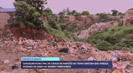 Conselho Municipal da Cidade de Maputo vai tapar cratera que ameaça dezenas de casas no bairro Ferroviário