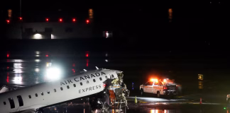 COLISÃO ENTRE AVIÃO E CAMIÃO DE BOMBEIROS FAZ DUAS VÍTIMAS MORTAIS NO AEROPORTO LAGUARDIA NOS EUA